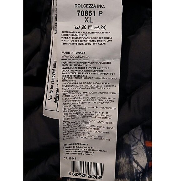 Simply Art Dolcezza Long Red Jacket Coat Large Abstract Pattern Jacket Canadian - Picture 13 of 14